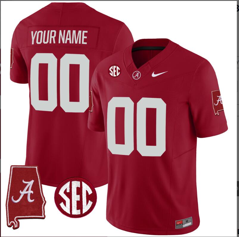 Men Alabama Crimson Tide Vapor Limited red Custom 2024 Nike NCAA Jersey 2->customized nfl jersey->Custom Jersey